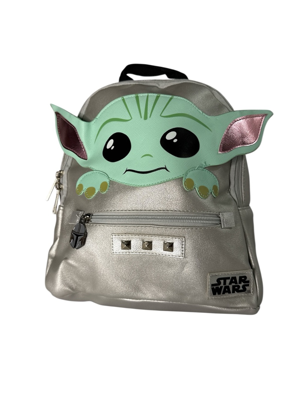 Star Wars Grogu Mini Backpack in Silver and Mint Green with Pink Ears
